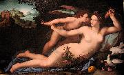 Alessandro Allori Venus disarming Cupid oil painting